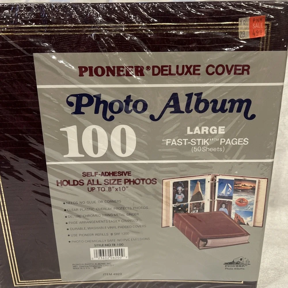 Vintage Pioneer Deluxe Cover 100 Photo Album Large Fast-stick 50 Sheets NEW